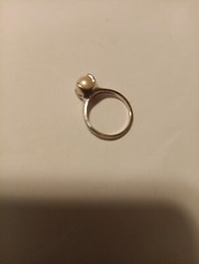 14k Gold Vtg Womens Pearl Ring Size 6 3/4?sized At Pawn Shop Price 2 Sell!3 Gram