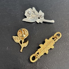 Lot Rose Pins Necklaces Liz Claiborne EBJ V Evers NRT 1 Sterling Marcasite 925
