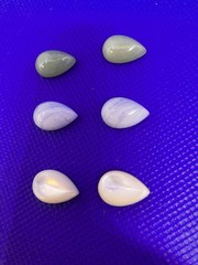 KJL Kenneth Jay Lane Interchangeable Tear Cut Semi Precious Lever-back Earrings