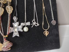 Lot Of 12 Pendant Necklaces Bows, Hearts, Angel, Skull Necklace Lot P38