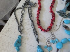 Ralph Lauren Vintage Style Southwestern Turquoise & Silver Jewelry Pieces