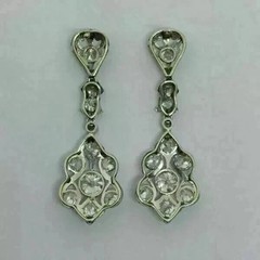 2Ct Art Deco Style Lab-Created Diamond Anniversary 14K White Gold Finish Earring
