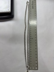 Huge 925 Sterling Silver Orthodox Cross & 25″ Bismarck Chain Set 49g Russia