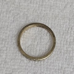 Vintage 1990s 925 Sterling Silver Gold Plated Eternity Band Ring Size 6.25 1.70g