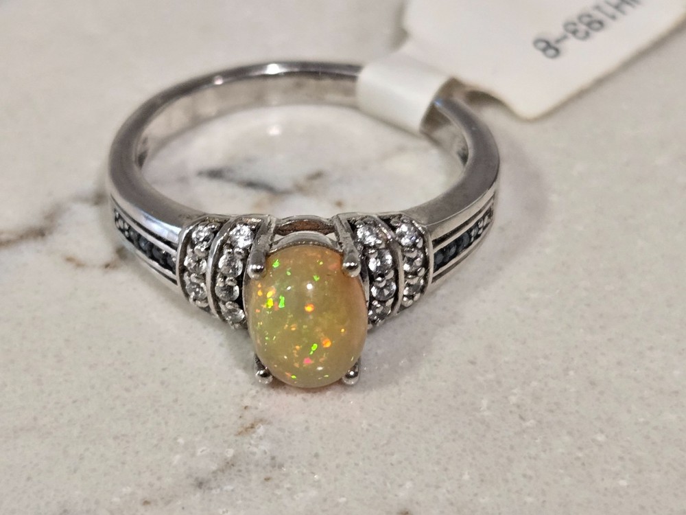 Ethiopian Fire Opal in Sterling Silver ring size 7.5 – from JTV