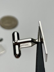 Vintage Anson Sterling Silver Cufflinks Mid Century Modern Texturized Rectangle