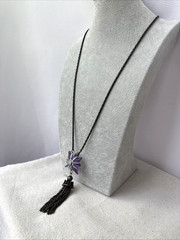Purple Goth pendant Jellyfish Octopus Mermaid Vintage Jewelry ~necklace UNIQUE