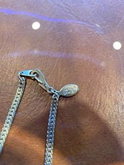 Necklace Gold Toned Flat Chain Classic Staple 18” Vintage Signed
