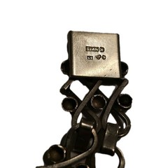 Dated 1957 .830 Silver Signed Erik Svane Swedish Art Deco Bracelet 7.5in #S56/08