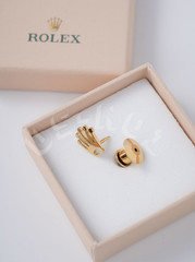 Bid ROLEX Gold Crown Lapel Pin Tie Tack Brooch NOS Collectible AD VIP Gift Boxed