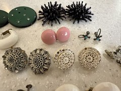 Clip-On And Screwback Earrings Bundle 18 Pairs Various Styles And Colors