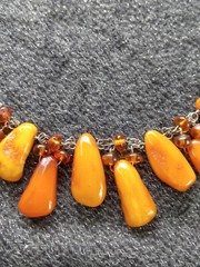 Vintage Natural Handmade Raw Amber Necklace Baltic Butterscotch Egg Yolk 75G 29″