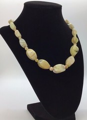 Vtg. Jay King Desert Rose Trading Yellow Stone Sterling Necklace