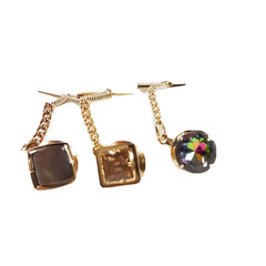 Vintage Cuff Links Mesh Bullet Back Toggle Stones Gems Jewelry Mens Lot