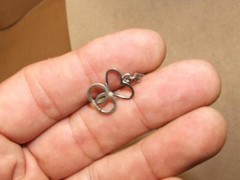 Vintage PETITE C&C Sterling Silver Infinity Heart Pendant 15″ Box Chain Necklace