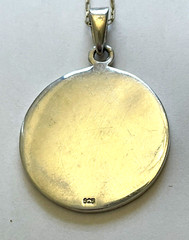 Sterling Silver and Gilt Gold Token Of Morndinsamman Celtic Pendant Necklace