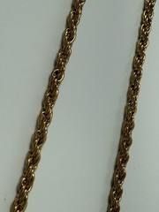 Roman Gold Tone Fancy Blue White Rhinestone Pendant 17.5” Necklace VTG