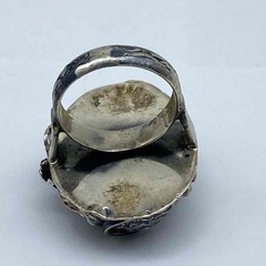 Shihara Sterling Silver 925 Quartz Ring Floral Mixed Metal Size 8.25