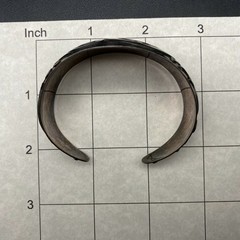 Vintage Abstract Sterling Silver Cuff Bracelet 6-3/4″