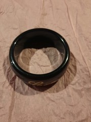 Vintage Black Love Bangle Bracelet Ed Hardy Era Y2K White Cursive Lettering