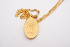 Vintage Gold Filled Mother Mary Religious Medal Necklace 17.75″
