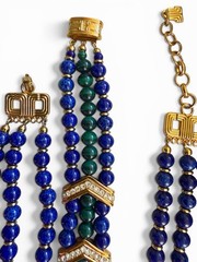 RARE Lanvin Germany Signed Couture Statement Necklace Bracelet Designer Set