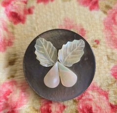 Rare VTG Mother Of Pearl Michael Sklar Brooch Pendent Marked