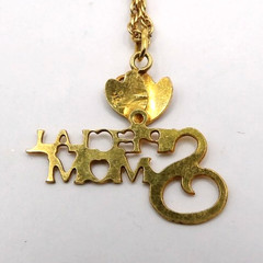 Black Hills Gold 10K Solid Yellow & Rose Gold Special Mom Pendant 18″ Necklace