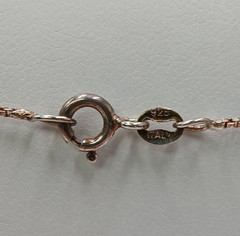 925 Italy Station Necklace 18in Sterling Silver 3g Patina Intact Beads Box Chain