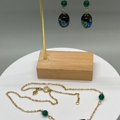 Sarah Coventry Night Garden Necklace and Clip On Earrings Set 70’s Vintage