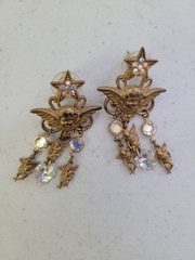 Magical vintage 1980s Kirks Folly brilliant golden faceted Aurora Borealis…