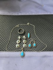 Vintage Sterling Silver Native American Style Jewelry Lot 4 Scrap Or Wear D3