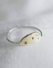 Celestial Star Ring SZ 10 Handmade Sterling Silver Brass Etsy Hoodooloulou Boho
