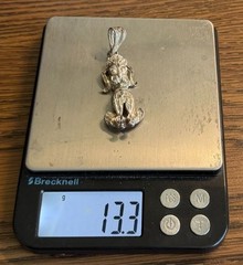 Vintage Poodle Pendant Sterling Silver Artisan Cast Fine Detailing