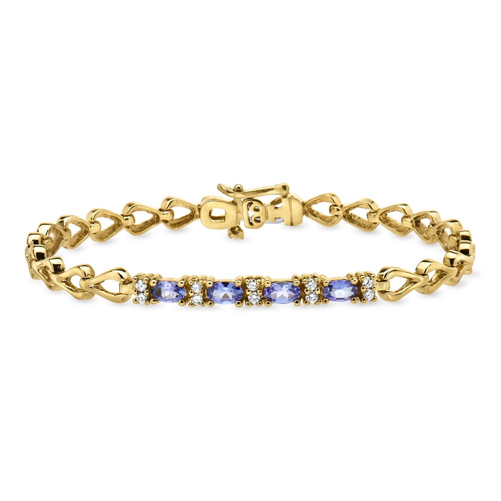 Vint Tanz Brclt w Diamonds in 14k Gold 7 inches