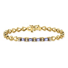 Vint Tanz Brclt w Diamonds in 14k Gold 7 inches