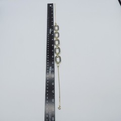 Vintage Gray Enamel Link Statement Necklace Gold Tone Retro Style 19″