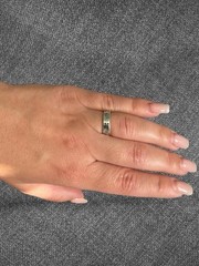 Vintage Silver Butterfly Floral Engraved Ring Open Adjustable