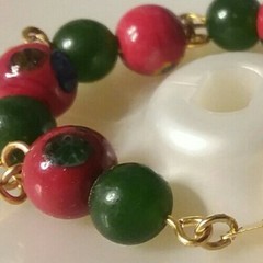 MaryBee Jewelry: 7 3/4″ Jade & Ceramic Bead Bracelet 10-11-2021
