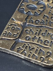 Vtg 1968 War Is Not Healthy For Children Another Mother For Peace Pendant