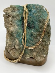 Signed 1/20 14K Gold Filled Mesh Braided Woven Twist Necklace Choker Vintage