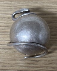 Vtg 925 Sterling Silver Large Angel Caller Harmony Bell Pendant Orb Chime 24mm