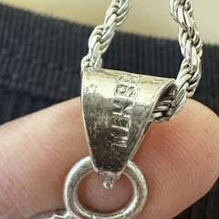 Vintage Taxco Lucho Pendant Necklace 24 Inch Christian Cross 925 Sterling 29.9g
