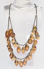 One of a kind handmade copper brass mixed metal artisanal necklace