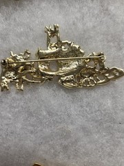 Vtg AJC gold tone Noah’s Ark animals Pin