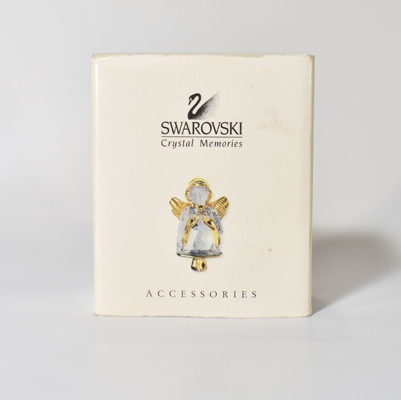 Vintage Swarovski Crystal Angel pin brooch retired