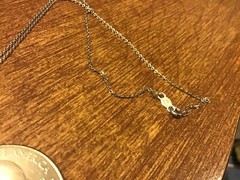 VTG 14K GOLD White 1 Dwt MAJORICA PEARL PENDANT CHAIN NECKLACE