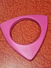PAIR Vintage 80s 90s Geometric Plastic Bangle Bracelets Cyndi Lauper 1980s 1990s