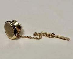Lot of 4 Assorted Vintage Gold Tone Bullet Back Cufflinks and Tie Tack