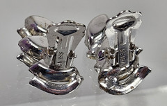 Vintage Weiss Smoky Crystal Rhinstone “Black Diamond” Bracelet & Earrings Set